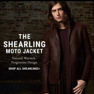 Chaqueta Moto John Varvatos Piel de Oveja Cordero Piel Real Limitada Para Hombre EU 52 US 42 L - Imagen 1 de 22