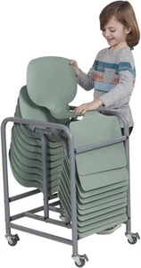 ECR4Kids Le Rack de Rangement Surf, Stocke 10 Tour Portable Peut contenir 10 Unités, Argent - Photo 1/3