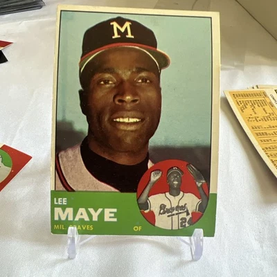 1963 Topps Béisbol Lee Mays #109 Milwaukee Braves Costo de envío real Foto 1 de 2