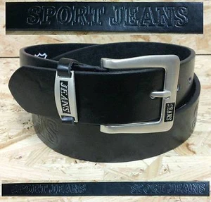 Herrn Gürtel SPORT JEANS graviert Jeansgürtel Top Gürtel (02) - Picture 1 of 1