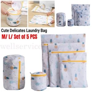 Set 2/5 Mesh Washing Bag Pack Laundry Bags Lingerie Delicate clothes Wash Bags - Picture 1 of 33
