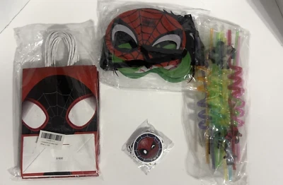 Juego de 24 bolsas de botín de regalo de papel temático Spider-Man con asas para fiestas Foto 1 de 4