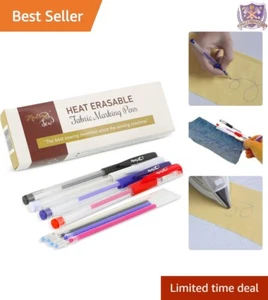 Fabric Marking Pens Gel 0.7mm Heat Erasable Set 4 Colors Sewing Quilt Craft - Picture 1 of 8