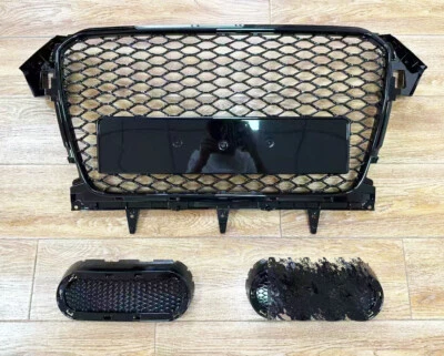 Black RS4 Style Grill Grille Fit For Audi A4 Allroad Only 2013 13 14 15 16 - Image 1 of 4