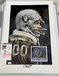 Litografía FIRMADA Jim Otto 15 x 21.5 Oakland Raiders JSA/Certificado de autenticidad - Imagen 1 de 2
