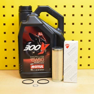 Juego de cambio de aceite filtro de aceite original aceite Motul 300V 15w50 para: Ducati Panigale V2 - Imagen 1 de 1