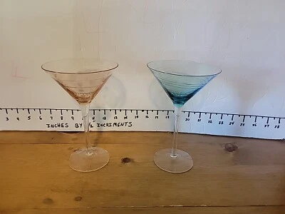 2 Copos Allegro Coloridos por Laura Crystal Martini/Cosmo ~Rosa~Azul~ Substituição - Imagem 1 de 4