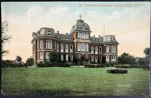 St. Vincent's Industrial School, Utica, NY postally used - Picture 1 of 2