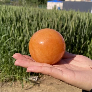 410 g natürliche gelbe Calcit Quarz Kugel geschnitzte Kristallkugel Heilung .X3439 - Bild 1 von 12