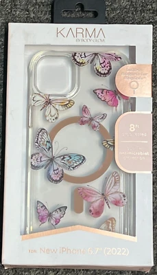 Guante Karma by Body Mariposas Rosas con Estuche Magsafe - iPhone 14 Plus (6.7") Foto 1 de 4