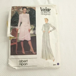 Vogue 2641 Sewing Pattern Albert Nipon Misses Dress Size 12 America Designers  - Picture 1 of 4
