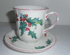 Villeroy & Boch HOLLY Mug Cup & Saucer Set Luxembourg Vitro Porcelain Coffee Tea - Picture 1 of 10