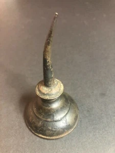 Boquilla en ángulo H vintage de 3 1/2" bomba pulgar lata de aceite  - Imagen 1 de 6