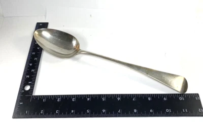 Colher grande antiga de prata esterlina Wallis & Hayne London 1815 pesa 97 gramas - Imagem 1 de 4