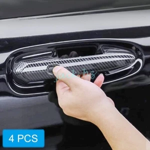 Borde de cubierta de manija de puerta de fibra de carbono para accesorios Toyota Sienna 2021-2024 - Imagen 1 de 8