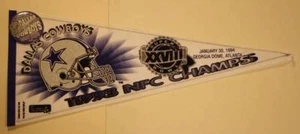 1993-1994 NFC Champion Dallas Cowboys Super Bowl Pennant & Pin Set Version # 3-- - Picture 1 of 1