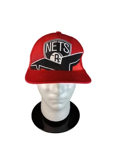 Brooklyn Nets Basketball Snapback Hat / Cap by Mitchell & Ness Nostalgia (Red) - Picture 1 of 9
