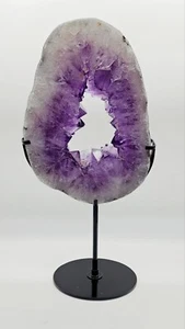 Amethyst Portal Slab 5 Pounds 9 Oz With Metal Stand Amethyst Slab Statement - Picture 1 of 17