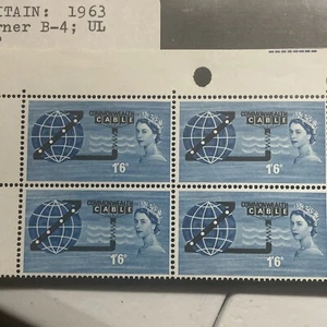 Great Britain MNH Scott #401 -  1963 Cable - Block Of 4 Stamps - Picture 1 of 3