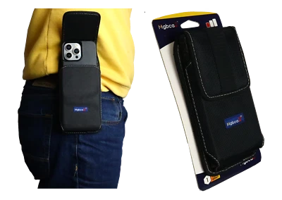 Mgbca Nylon Phone Holster Pouch For iPhone 17/16/15/14 Pro Belt Loop Clip Holder - Image 1 of 4