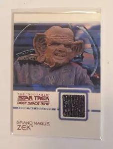 2007 The Ziotable Star Trek Deep Space Nine Kostüm/Relikt - Grand Nagus Zek - Bild 1 von 2