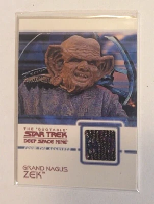 2007 The Quotable Star Trek Deep Space Nine Kostüm/Relikt - Grand Nagus Zek - Bild 1 von 2