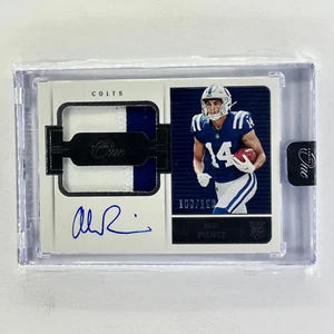 2022 Panini One NFL Alec Pierce RC Rookie Patch Auto RPA /199 SP Colts - Imagen 1 de 3