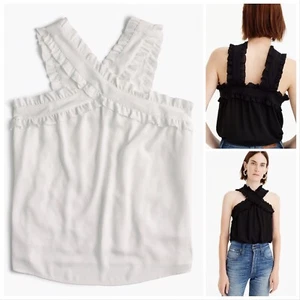 Neu mit Etikett J. Crew Größen 2 - 12 drapiertes ärmelloses Top vorne in Elfenbein Stil H1490 - Bild 1 von 5