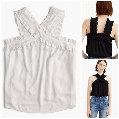 NUEVO CON ETIQUETAS J.CREW Tallas 2 - 12 Top sin mangas con cortinas en estilo marfil H1490 Foto 1 de 4