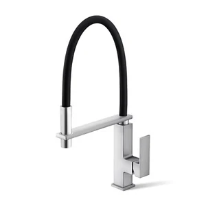 ACA Brushed Kitchen Mixer Tap Laundry Sink Faucet Swivel Pull Down Spout - Picture 1 of 10