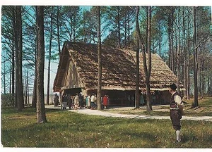JAMESTOWN GLASSHOUSE Side View National Historical VA Postcard Virginia KOPPEL - Picture 1 of 2