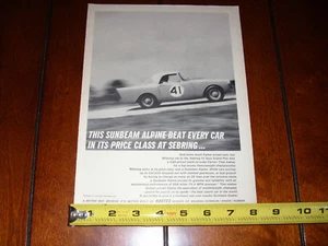 1962 SUNBEAM ALPINE - ORIGINAL VINTAGE AD - Picture 1 of 2