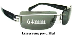 Lentes de repuesto para gafas de sol SFx para Versace MOD 2017 - 64 mm de ancho - Imagen 1 de 31