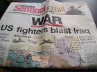 Lot Of 14 Newspapers Headlining The Gulf War In Iraq
