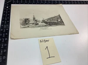 ART PAPER ETCHING PHOTOGRAVTURE MARKET STREET FERN SMITH NEWARK NJ 1854 South - Picture 1 of 16