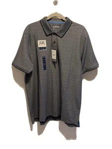 IZOD NWT Mens Navy/White Sport Flex Short Sleeve Shirt. UPF 15 Sun protection/L. - Picture 1 of 9