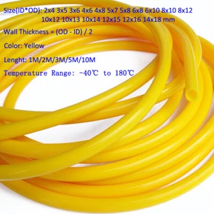 Silicone Rubber Vacuum Hose Food Grade Tube Pipe Fish Car Aquariums Air - Yellow - Picture 1 of 1