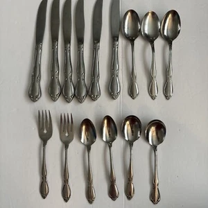 15 Oneida Community CHATELAINE Edelstahl Gabeln Löffel Messer - Bild 1 von 5