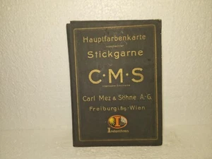 ANTIK HAUPTFARBENKARTE WASCHECHTER STICKGARNE CARL METZ & SÖHNE FREIBURG 1900er - Bild 1 von 9