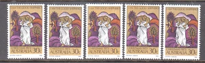 Australia 1973 Christmas lot 5 30c mint unhinged stamps. - Picture 1 of 1