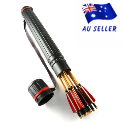 Extendable Telescopic Archery Arrow Back Shoulder Quiver Holder Tube w/ Strap - image 1 of 4