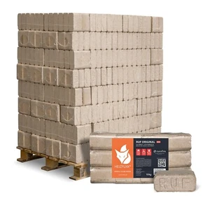 Holzbriketts Ruf Hartholz Buche Eiche Briketts Brennholz 10kg x 96 960kg Palette - Bild 1 von 8