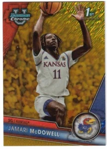 JAMARI MCDOWELL 23/24 Bowman Chrome U University 1st GOLD Shimmer Refractor / 50 - Picture 1 of 2