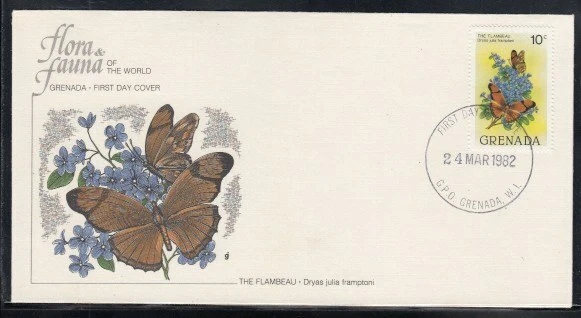 GRENADA Flambeau Butterfly FIRST DAY COVER - Image 1 of 1