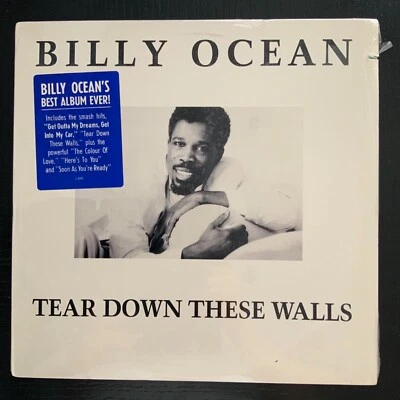 BILLY OCEAN-TEAR DOWN THESE WALLS-ORIGINAL 1988 ARISTA IL-8495 VINYL-PROMO COPY - Image 1 of 3