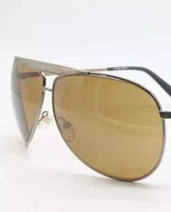 Emporio Armani GUNMEtal Gold and Brown frame white and brown legs - Picture 1 of 2