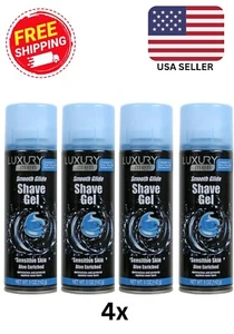 🔥( Lot Of 4 ) Luxury Men Smooth Glide Shave Gel,  Sensitive Skin,  5 Oz Each🔥 - Picture 1 of 1