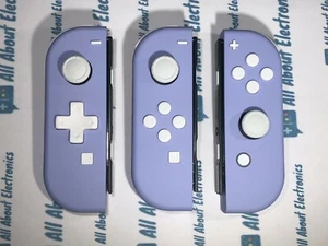Nintendo Switch Custom Joy-Con Soft Touch Purple & White Joy Cons Controllers - Picture 1 of 18