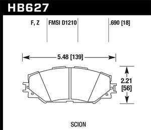 Hawk Performance HB627B.690 HPS 5.0 Disc Brake Pad - Picture 1 of 2