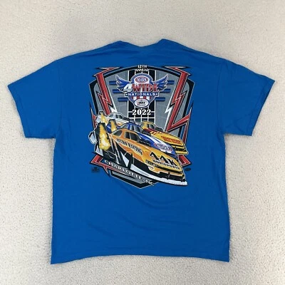 Camiseta NHRA 4 Wide Nationals Para Hombre Extra Grande Azul Gráfico 2022 Adulto Hombre Foto 1 de 4